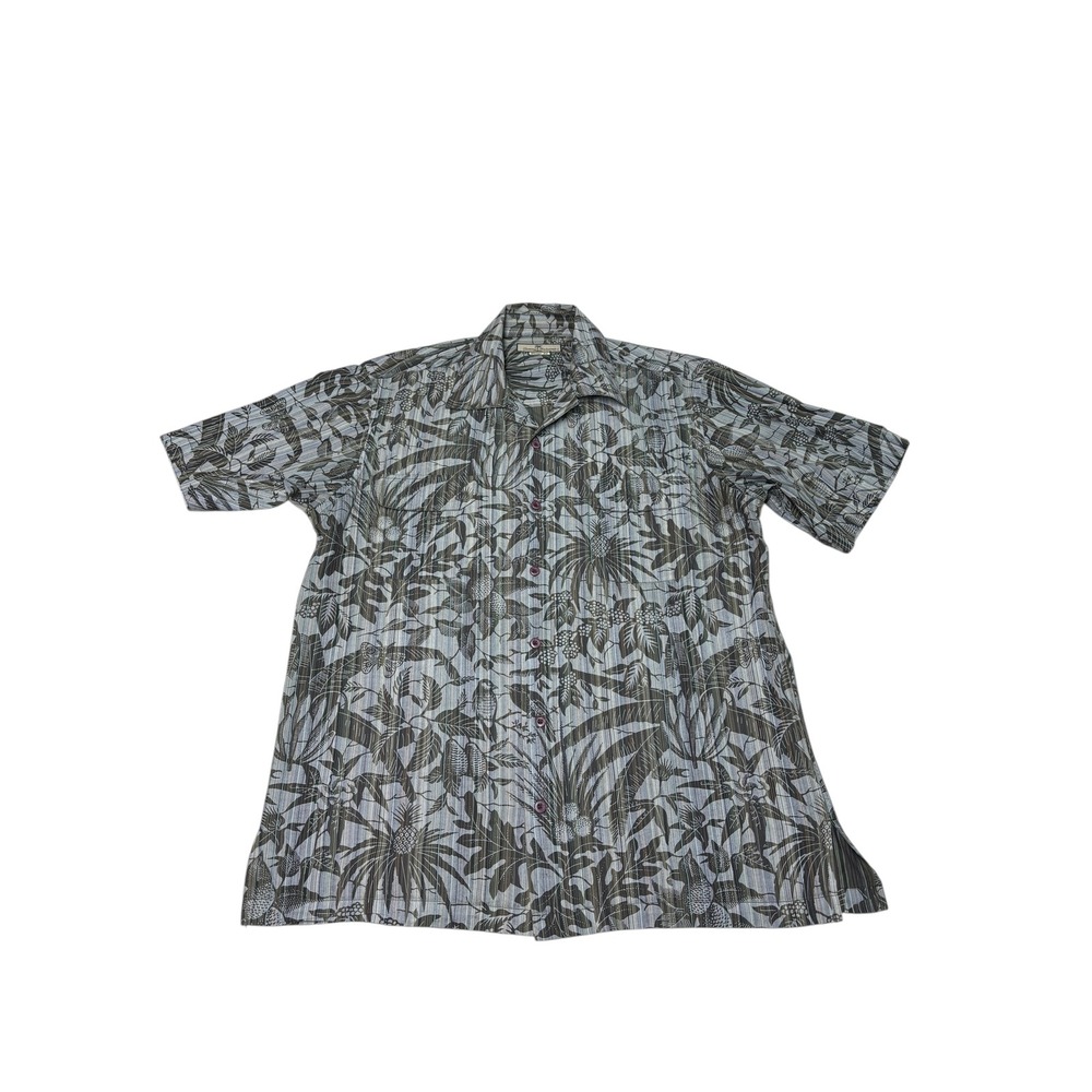 Tommy Bahama Vintage Fit‎ Shirt Mens L Pineapple Botanical Print